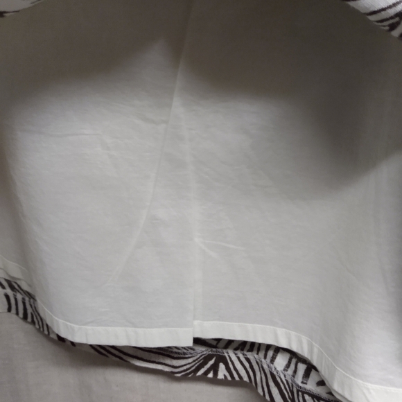 Talbots Petites  A-line Skirt, sz 16, Brown Cream,  100%linen, pre-owned - Picture 4 of 5